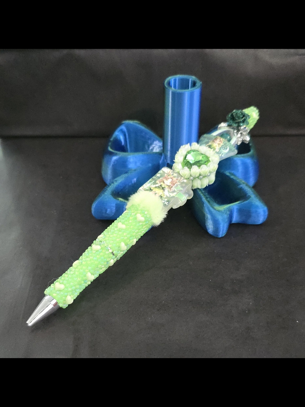 Beaded Lime Green Decorative Ballpoint Pen